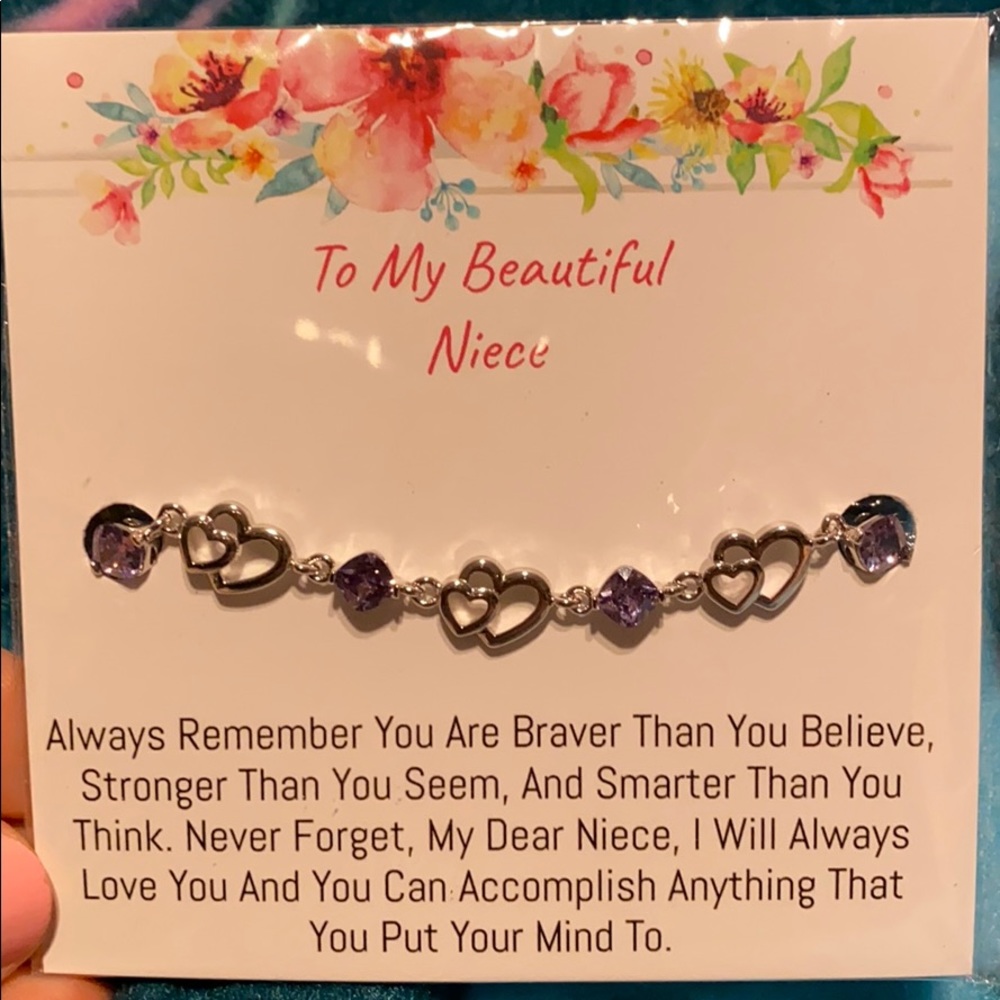 Niece bracelet with quote